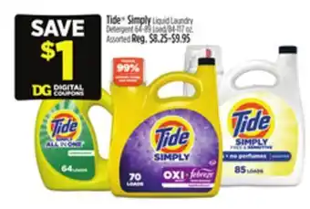 Dollar General Tide Simply Liquid Laundry offer