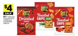 Dollar General RITZ Toasted Chips Sour Cream & Onion or Buffalo or Drizzled Minis offer