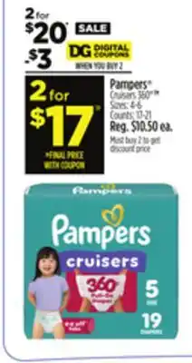 Dollar General Pampers Cruisers 360° offer