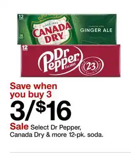 Target Select Dr Pepper, Canada Dry & more offer