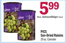 Price Chopper PICS Sun-Dried Raisins offer