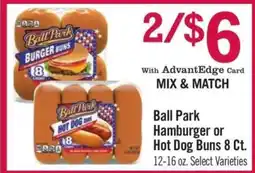Price Chopper Ball Park Hamburger or Hot Dog Buns 8 Ct offer