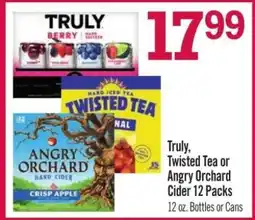 Price Chopper Truly, Twisted Tea or Angry Orchard Cider 12 Packs offer