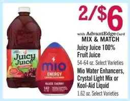Price Chopper Mio Water Enhancers, Crystal Light Mix or Kool-Aid Liquid offer
