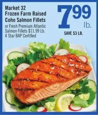 Price Chopper Market 32 Frozen Farm Raised Coho Salmon Fillets offer