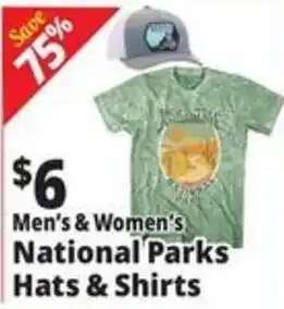 Ocean State Job Lot Men's & Women's National Parks Hats & Shirts offer