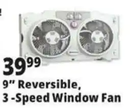 Ocean State Job Lot 9" Reversible, 3-Speed Window Fan offer