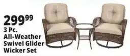Ocean State Job Lot All-Weather Swivel Glider Wicker Set offer