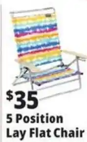 Ocean State Job Lot 5 Position Lay Flat Chair offer