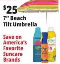 Ocean State Job Lot 7" Beach Tilt Umbrella offer