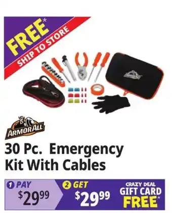 Ocean State Job Lot Armor All 30 Pc. Emergency Kit With Cables offer