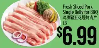 Hmart Fresh Sliced Pork Single Belly for BBQ offer