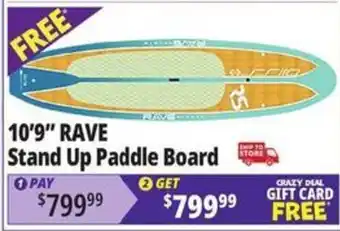 Ocean State Job Lot 10'9" Rave Stand Up Paddle Board offer