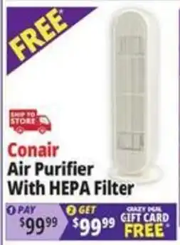Ocean State Job Lot Conair air purifier with hepa filter offer