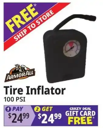 Ocean State Job Lot Armor All tire inflator offer