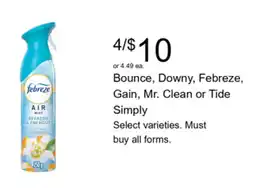 Walgreens Febreze air mist offer