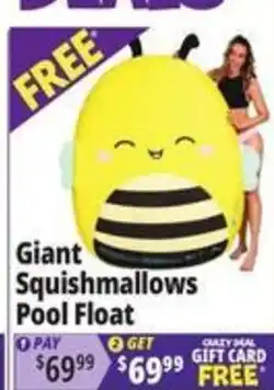 Ocean State Job Lot Giant Squishmallows Pool Float offer