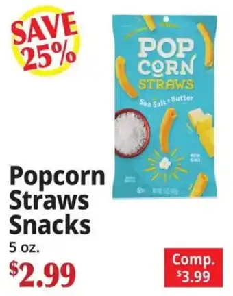 Ocean State Job Lot Popcorn Straws Snacks offer
