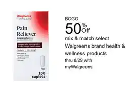 Walgreens Walgreens pain reliever offer
