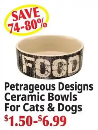 Ocean State Job Lot Petrageous Designs Ceramic Bowls For Cats & Dogs offer