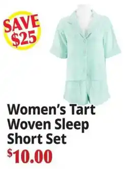 Ocean State Job Lot Women's Tart Woven Sleep Short Set offer
