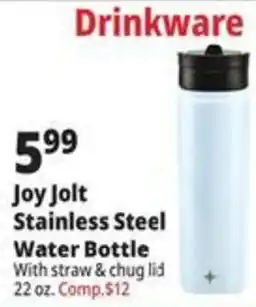 Ocean State Job Lot Joy Jolt stainless steel water bottle offer