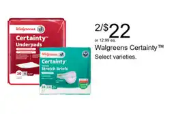 Walgreens Walgreens Certainty™ Stretch Briefs offer