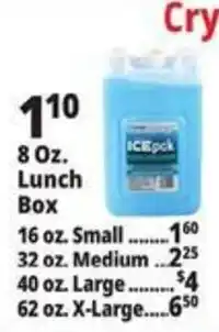 Ocean State Job Lot Icepack lunch box offer