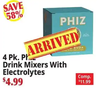 Phiz drink mixers with electrolytes