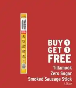 Brookshire's Tillamook Zero Sugar Smoked Sausage Stick offer