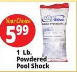 Ocean State Job Lot Drytec powdered pool shock offer