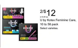 Walgreens U by Kotex Feminine Care offer