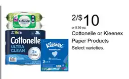 Walgreens Cottonelle or Kleenex Paper Products offer