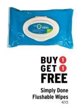 Brookshire's Simply Done Flushable Wipes offer