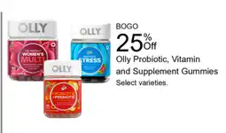 Walgreens Olly Probiotic, Vitamin and Supplement Gummies offer