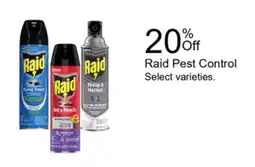 Walgreens Raid Pest Control offer