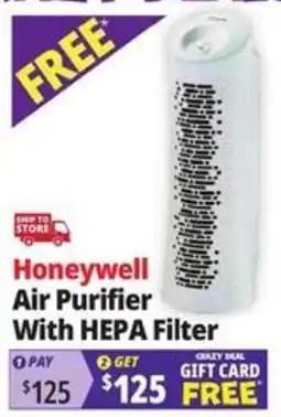 Ocean State Job Lot Honeywell air purifier with hepa filter offer