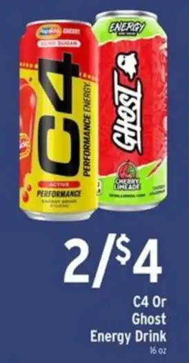 Brookshire's C4 Or Ghost Energy Drink offer