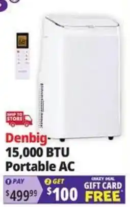 Ocean State Job Lot Denbig 15,000 BTU Portable AC offer