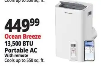 Ocean State Job Lot Ocean Breeze 13,500 BTU Portable AC offer