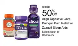 Walgreens Align Digestive Care, Painquil Pain Relief or Zzzquil Sleep Aids offer