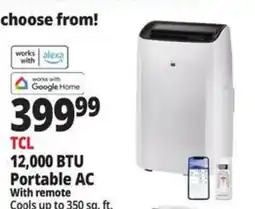 Ocean State Job Lot Tcl 12,000 Btu Portable Ac With Remote offer