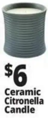 Ocean State Job Lot Ceramic Citronella Candle offer