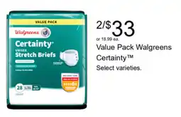 Walgreens Walgreens Certainty Stretch Briefs offer