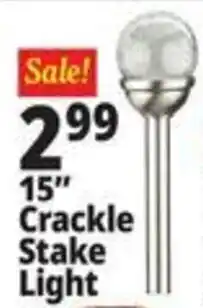 Ocean State Job Lot 15" Crackle Stake Light offer