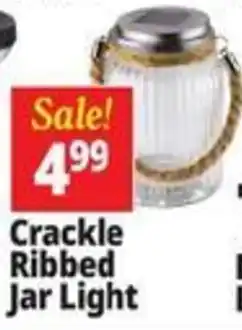 Ocean State Job Lot Crackle Ribbed Jar Light offer