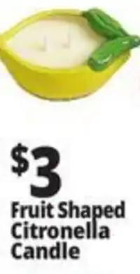 Ocean State Job Lot Fruit Shaped Citronella Candle offer