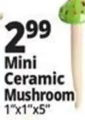 Ocean State Job Lot Mini Ceramic Mushroom offer