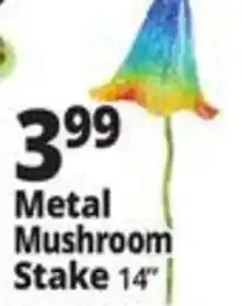 Ocean State Job Lot Metal Mushroom Stake offer