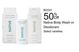 Walgreens Native Body Wash or Deodorant offer